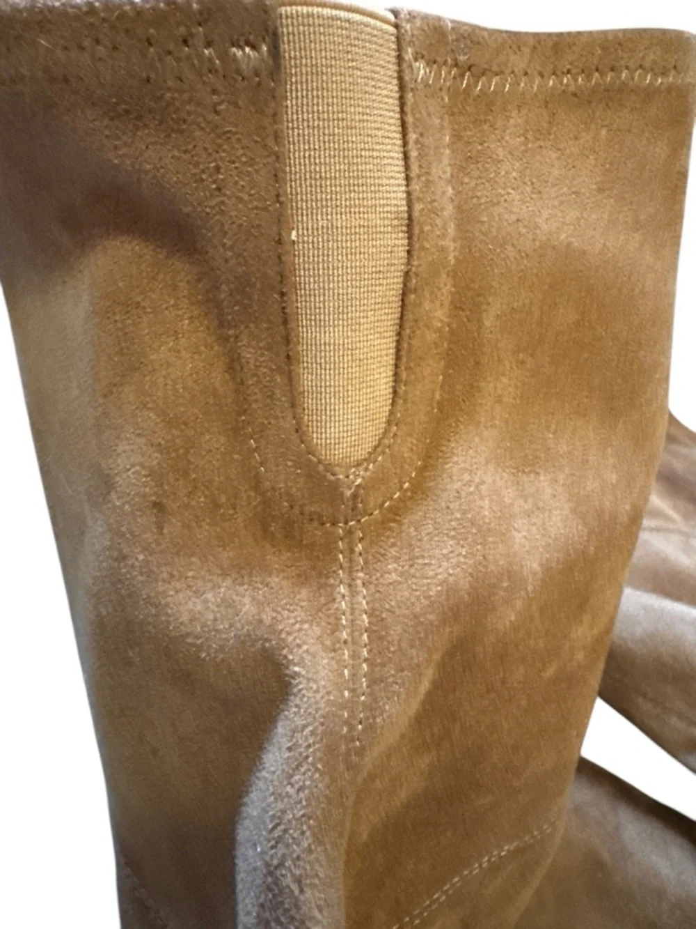 Marc‎ Fisher Tan Suede Over-the-Knee Block Heel Boots